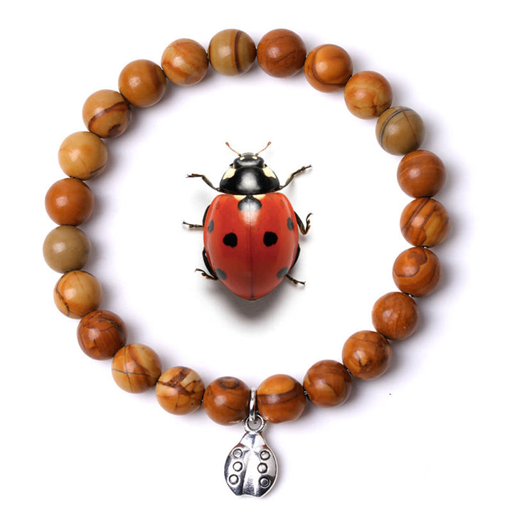 Bracelet Olivenorma Lucky 7 Coccinelle avec breloque en pierres précieuses - Sardonyx - image 21