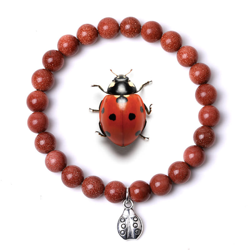 Bracelet Olivenorma Lucky 7 Coccinelle avec breloque en pierres précieuses - Grès - image 27