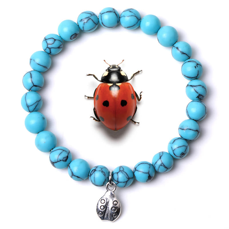 Bracelet Olivenorma Lucky 7 Coccinelle avec breloque en pierres précieuses - Turquoise - image 47