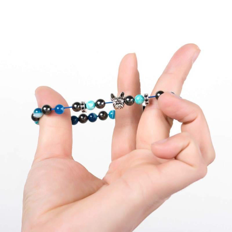 Bracelet commémoratif en pierres précieuses Olivenorma pour bouledogue français - image 7