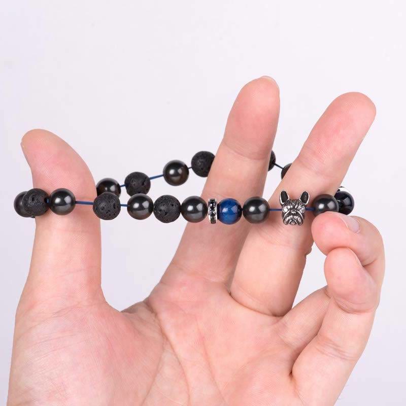 Bracelet commémoratif en pierres précieuses Olivenorma pour bouledogue français - image 3