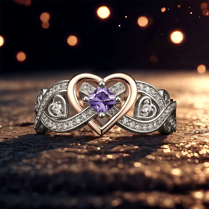 Bague d'amour en améthyste avec le cœur de Freyja Olivenorma - États-Unis 11 - image 1