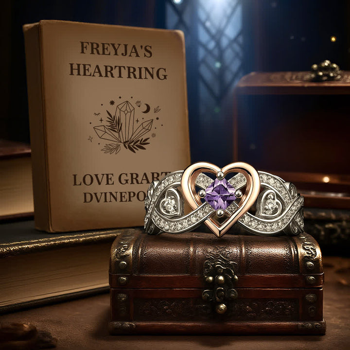 Bague d'amour en améthyste avec le cœur de Freyja Olivenorma - image 7