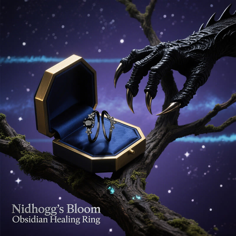 Bague de guérison en obsidienne Bloom d' Olivenorma Nidhogg - image 2