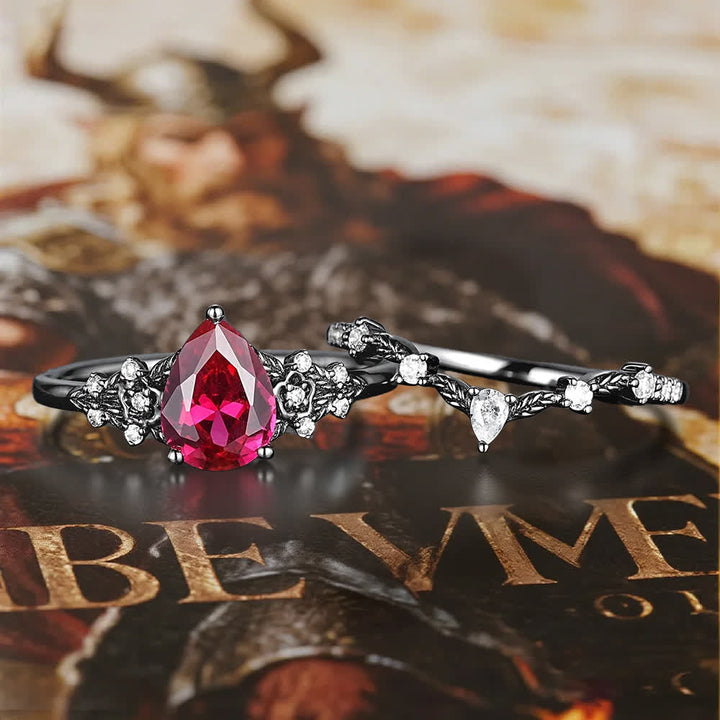 Olivenorma La Bague Couronne du Gardien Grenat et Obsidienne - image 5