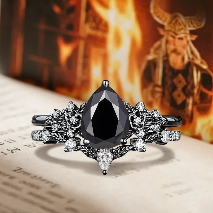 Olivenorma La Bague Couronne du Gardien Grenat et Obsidienne - Obsidienne - États-Unis 10 - image 10