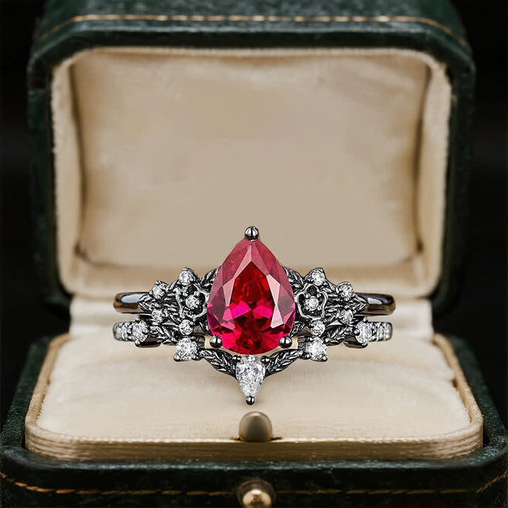 Olivenorma La Bague Couronne du Gardien Grenat et Obsidienne - image 3