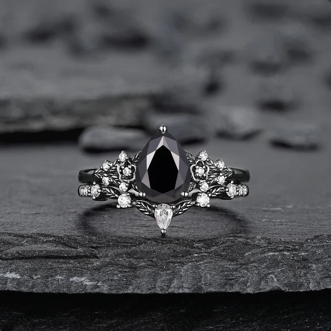 Olivenorma La Bague Couronne du Gardien Grenat et Obsidienne - image 16