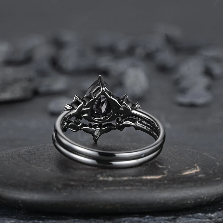 Olivenorma La Bague Couronne du Gardien Grenat et Obsidienne - image 15