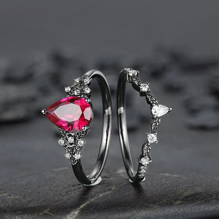 Olivenorma La Bague Couronne du Gardien Grenat et Obsidienne - image 6