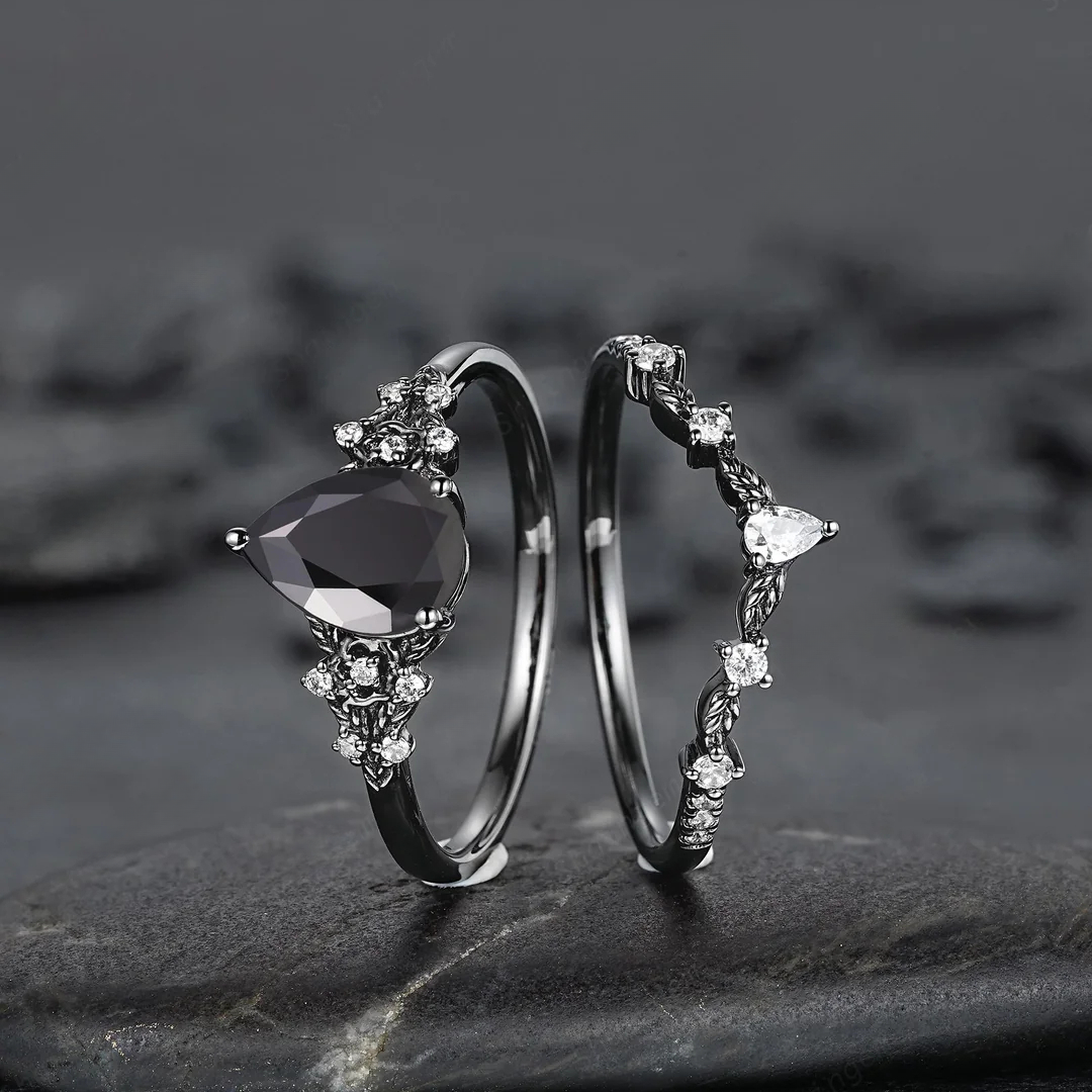 Olivenorma La Bague Couronne du Gardien Grenat et Obsidienne - image 14