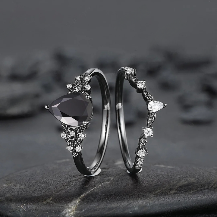 Olivenorma La Bague Couronne du Gardien Grenat et Obsidienne - image 14