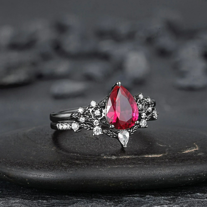 Olivenorma La Bague Couronne du Gardien Grenat et Obsidienne - image 7