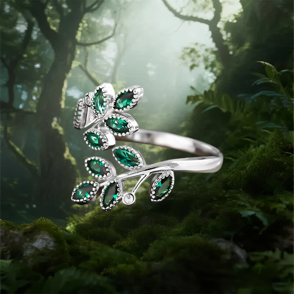 Bague Feuille Majesté de la Forêt Olivenorma - image 4