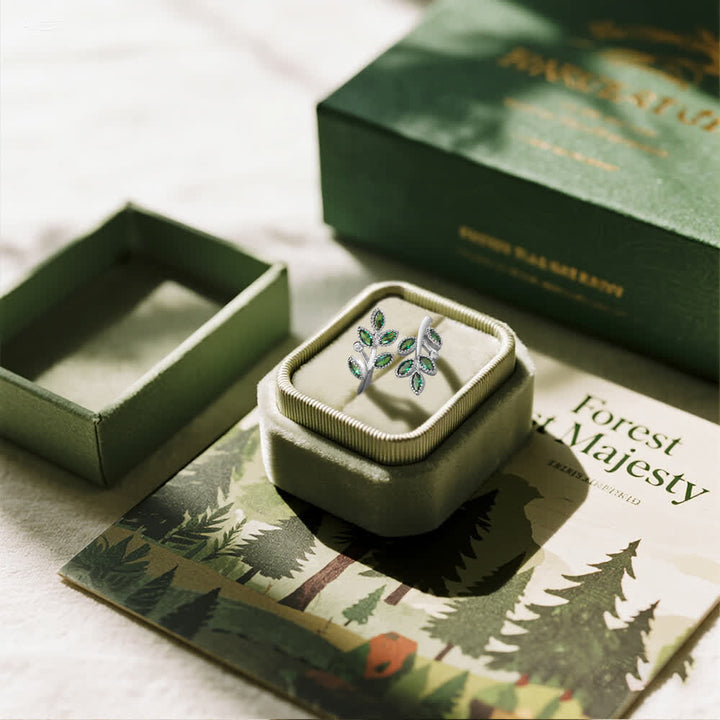 Bague Feuille Majesté de la Forêt Olivenorma - image 9