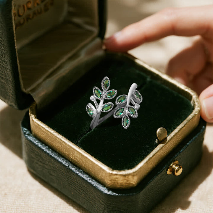 Bague Feuille Majesté de la Forêt Olivenorma - image 8