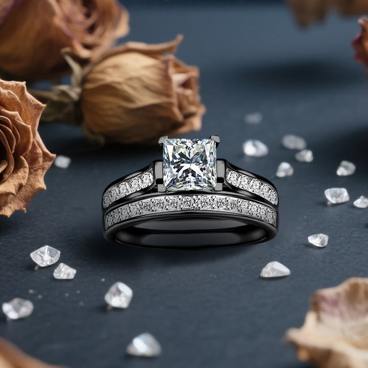 Bague de couple Olivenorma Orion Void en moissanite noire - image 3