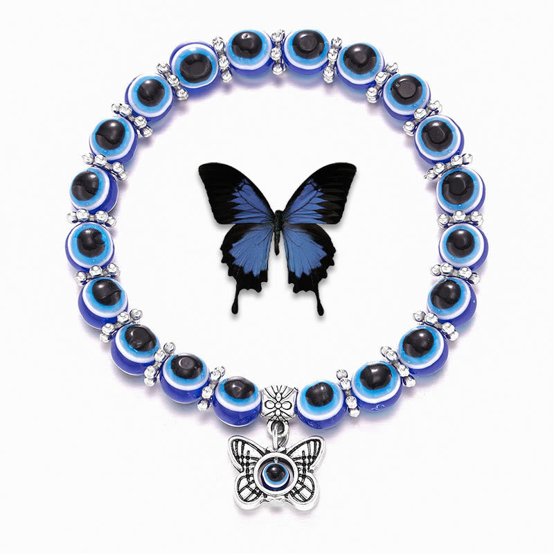 Bracelet de perles Olivenorma Double Guardians Evil Eye Animals Totem - Papillon - image 1