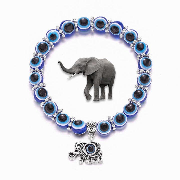 Bracelet de perles Olivenorma Double Guardians Evil Eye Animals Totem - Éléphant - image 10