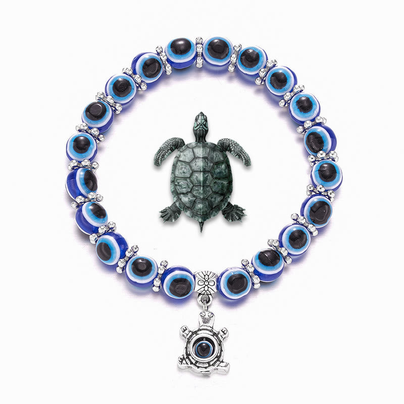 Bracelet de perles Olivenorma Double Guardians Evil Eye Animals Totem - Tortue de mer - image 8