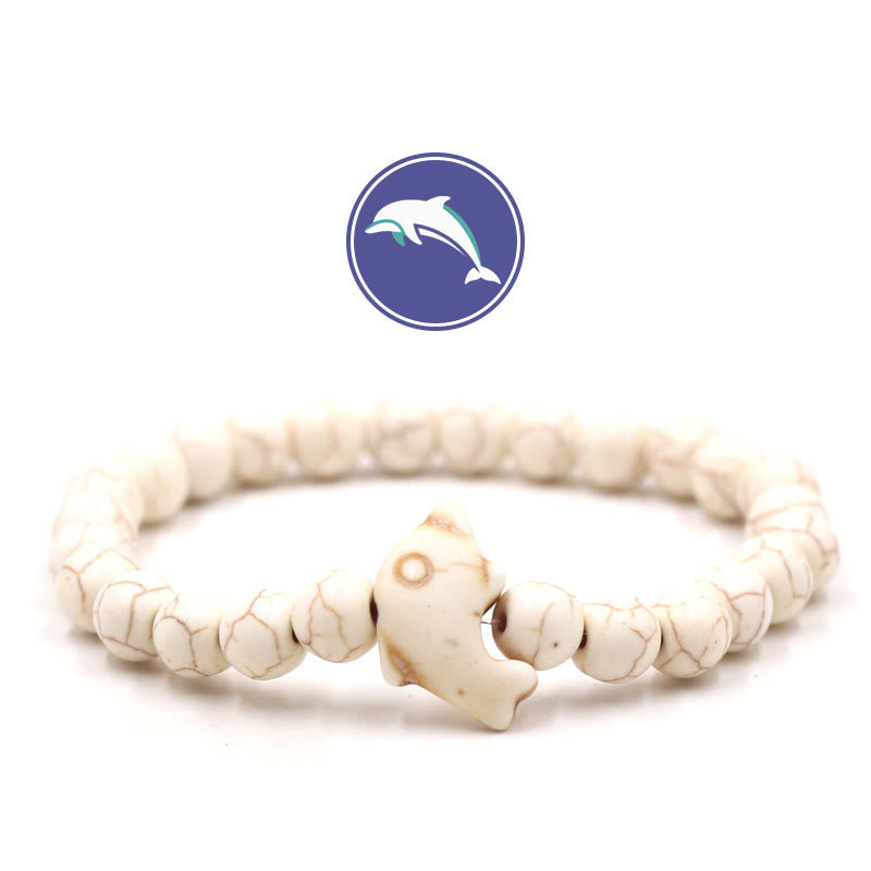 Bracelet en pierres précieuses Olivenorma Dolphin's Whisper - Turquoise blanche - image 3