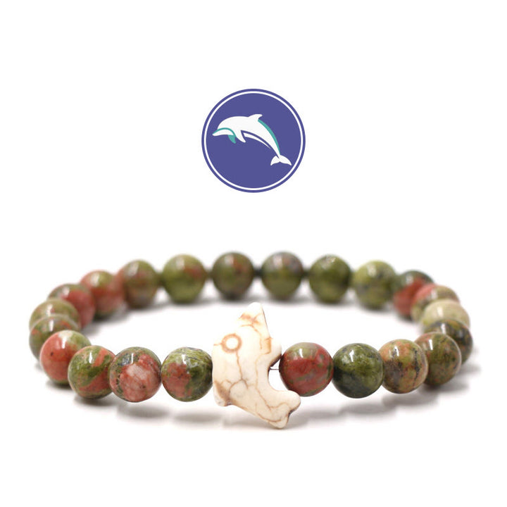 Bracelet en pierres précieuses Olivenorma Dolphin's Whisper - Unakite - image 20