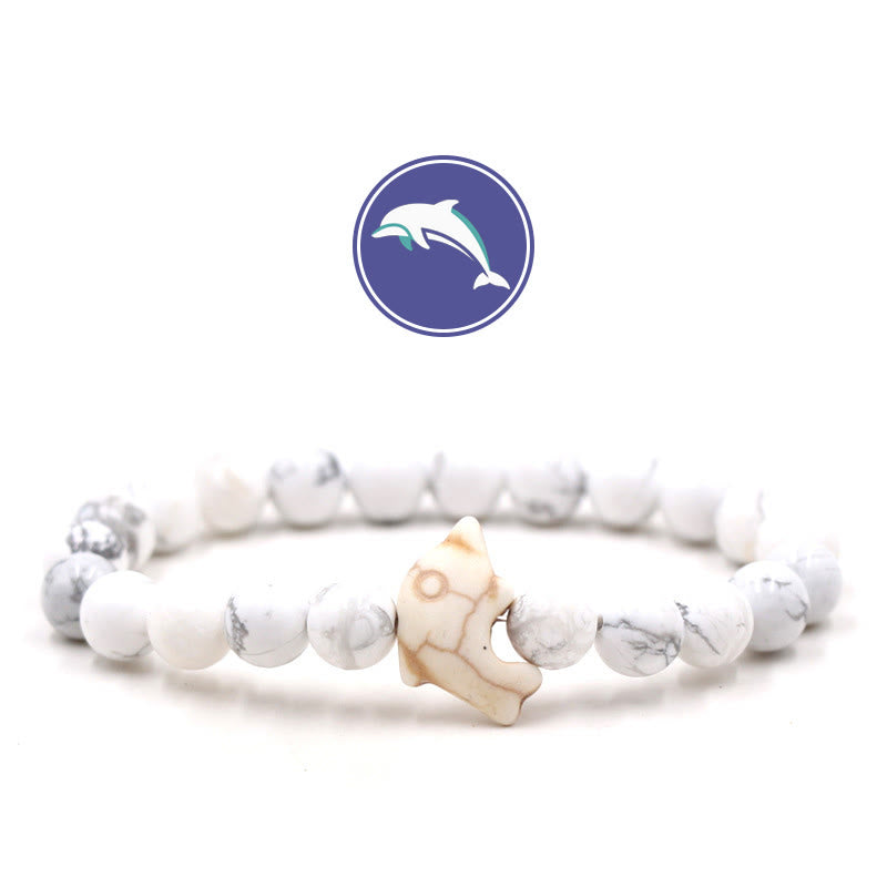 Bracelet en pierres précieuses Olivenorma Dolphin's Whisper - Howlite - image 6