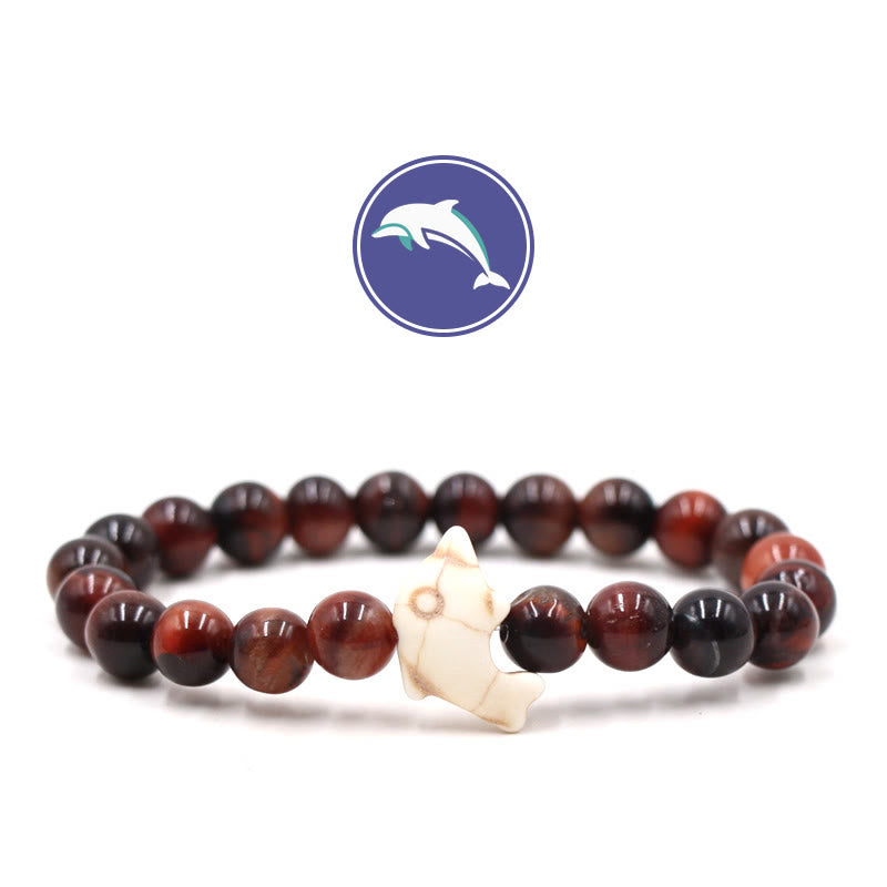 Bracelet en pierres précieuses Olivenorma Dolphin's Whisper - Œil de tigre rouge - image 15