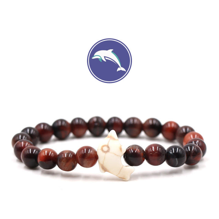 Bracelet en pierres précieuses Olivenorma Dolphin's Whisper - Œil de tigre rouge - image 15
