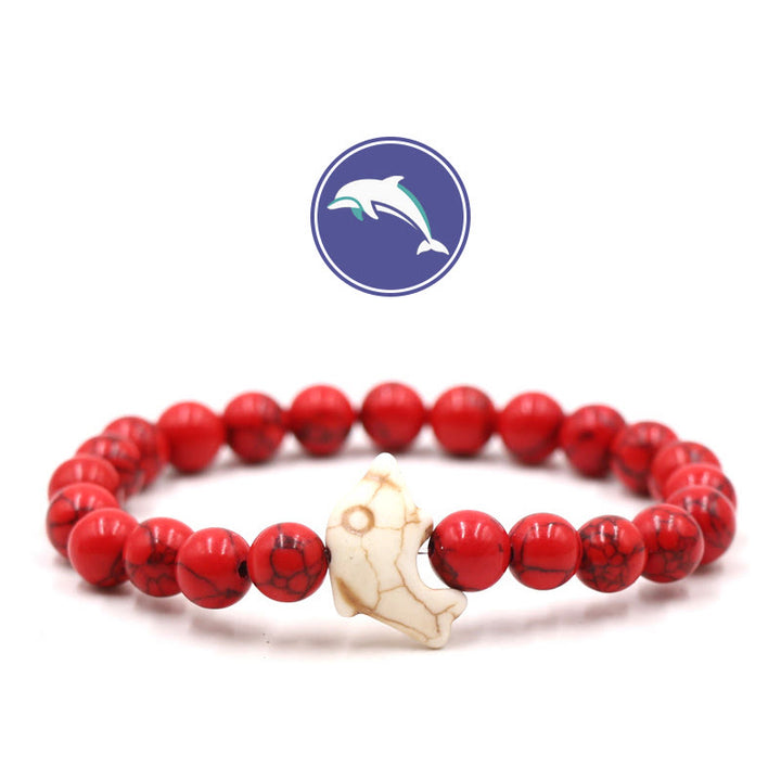 Bracelet en pierres précieuses Olivenorma Dolphin's Whisper - Turquoise rouge - image 17
