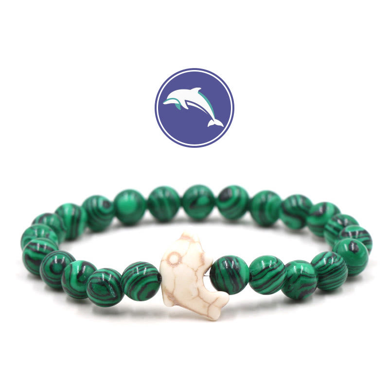 Bracelet en pierres précieuses Olivenorma Dolphin's Whisper - Malachite - image 10