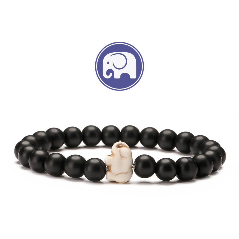 Bracelet Olivenorma Elephant Sagesse en pierres précieuses - Onyx noir - image 2
