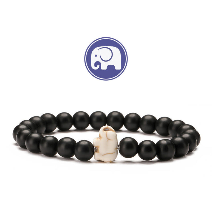 Bracelet Olivenorma Elephant Sagesse en pierres précieuses - Onyx noir - image 2