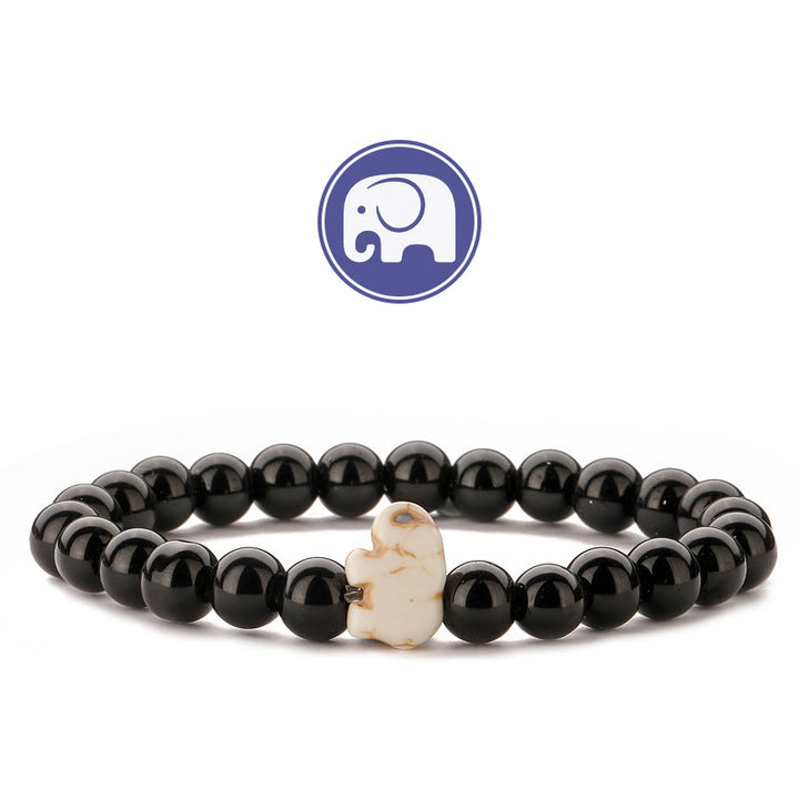 Bracelet Olivenorma Elephant Sagesse en pierres précieuses - Obsidienne - image 3