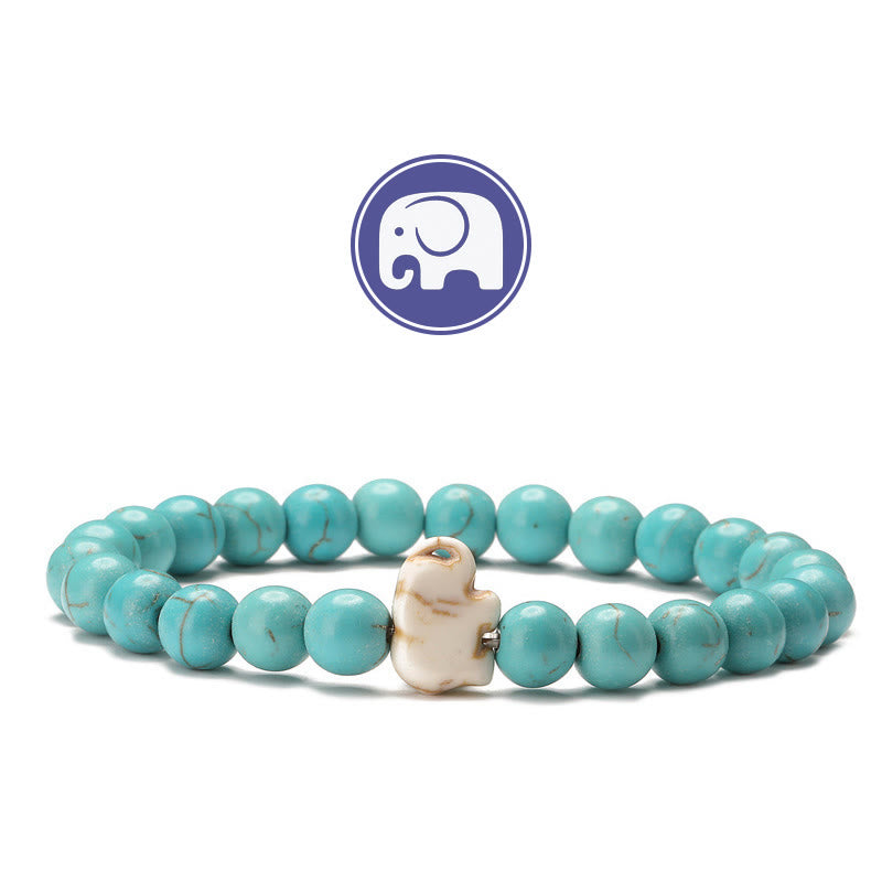 Bracelet Olivenorma Elephant Sagesse en pierres précieuses - Turquoise - image 1