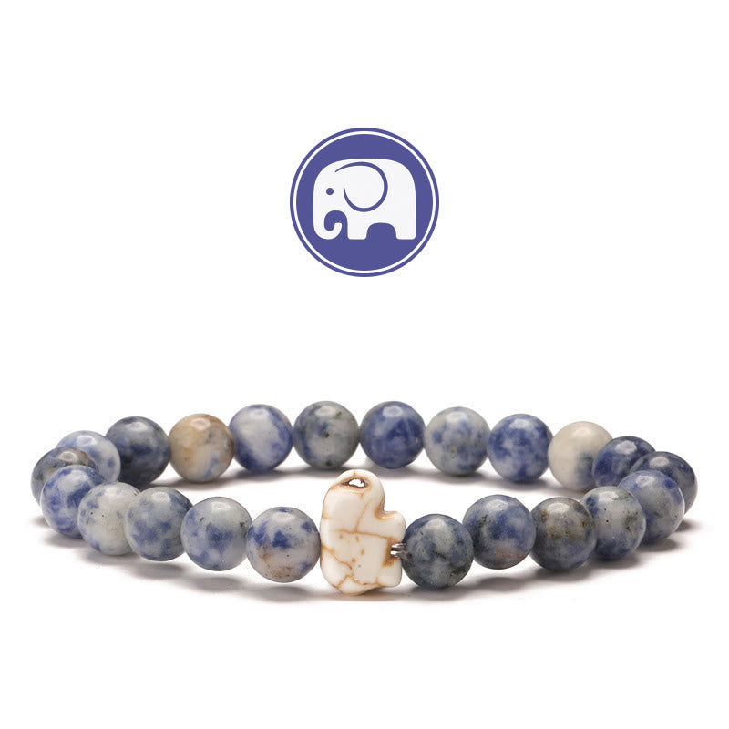 Bracelet Olivenorma Elephant Sagesse en pierres précieuses - Sodalite - image 7
