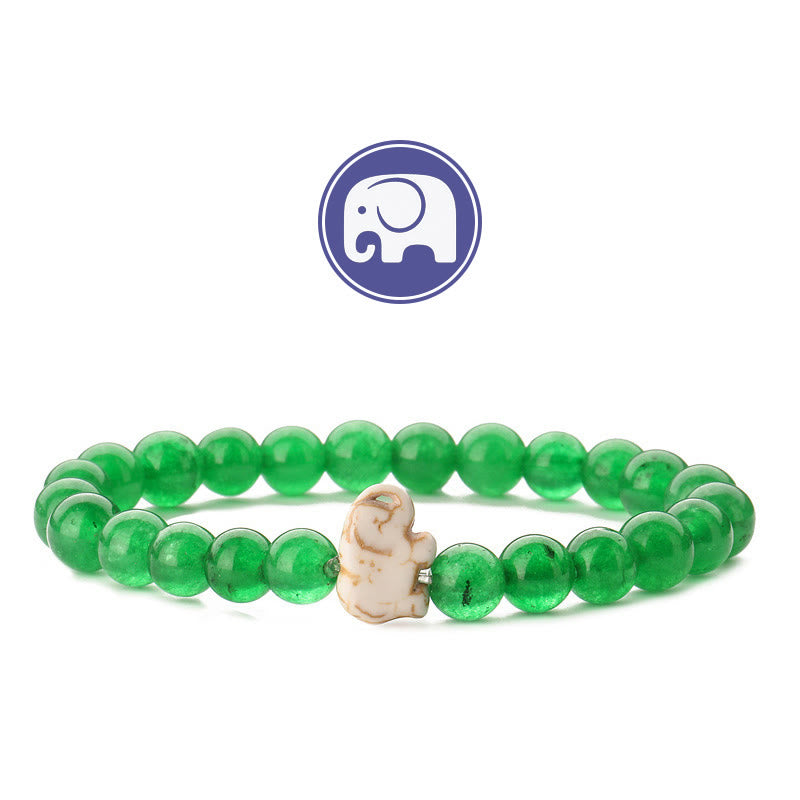 Bracelet Olivenorma Elephant Sagesse en pierres précieuses - Chaldécone verte - image 22