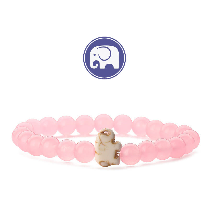 Bracelet Olivenorma Elephant Sagesse en pierres précieuses - Chaldécone rose - image 23