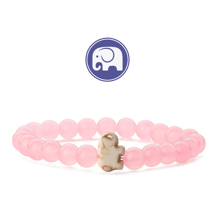 Bracelet Olivenorma Elephant Sagesse en pierres précieuses - Chaldécone rose - image 23