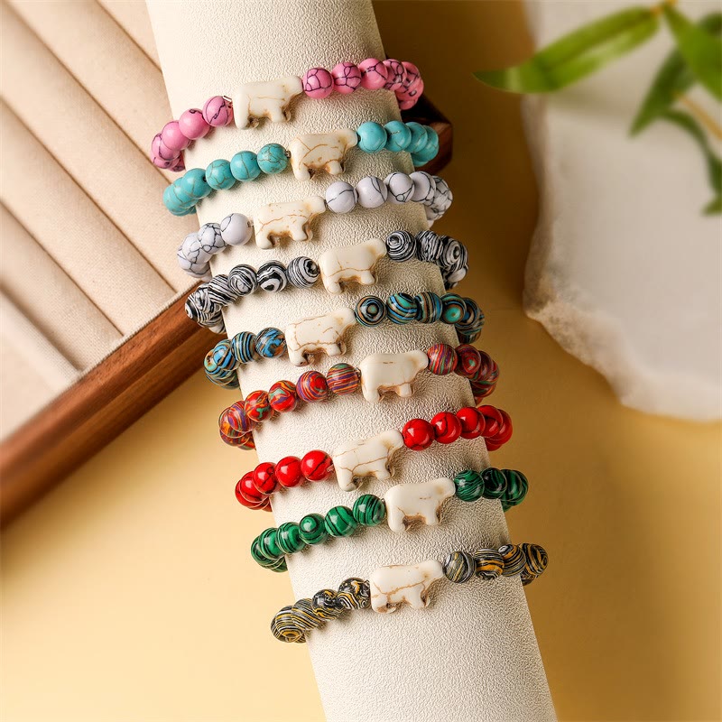 Bracelet en pierres précieuses Olivenorma avec ours polaire - image 10