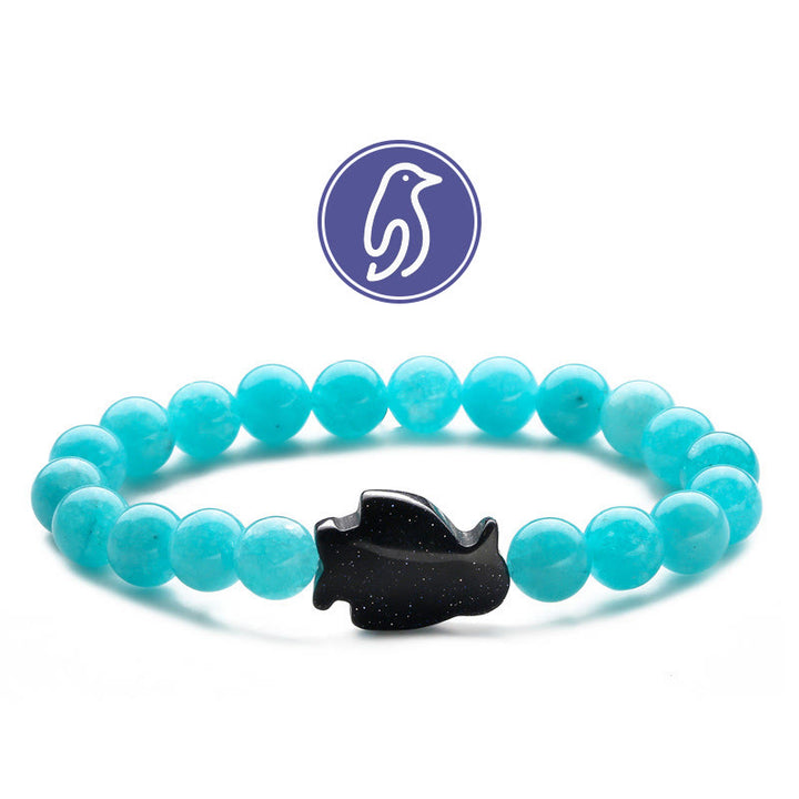 Bracelet de pierres précieuses Olivenorma Penguin Guideline - Cristal bleu et grès bleu - image 2
