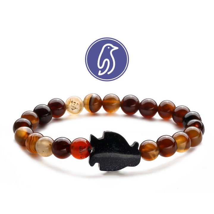 Bracelet de pierres précieuses Olivenorma Penguin Guideline - Agate et grès bleu - image 12