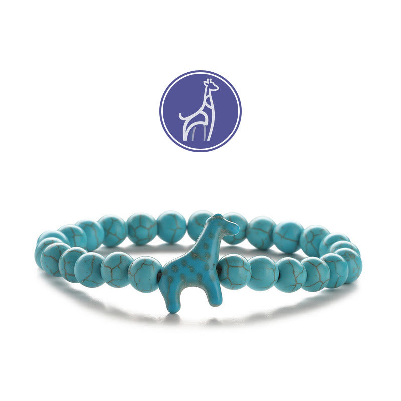 Bracelet de pierres précieuses de croissance de girafe Olivenorma - Girafe bleue - Turquoise - image 2