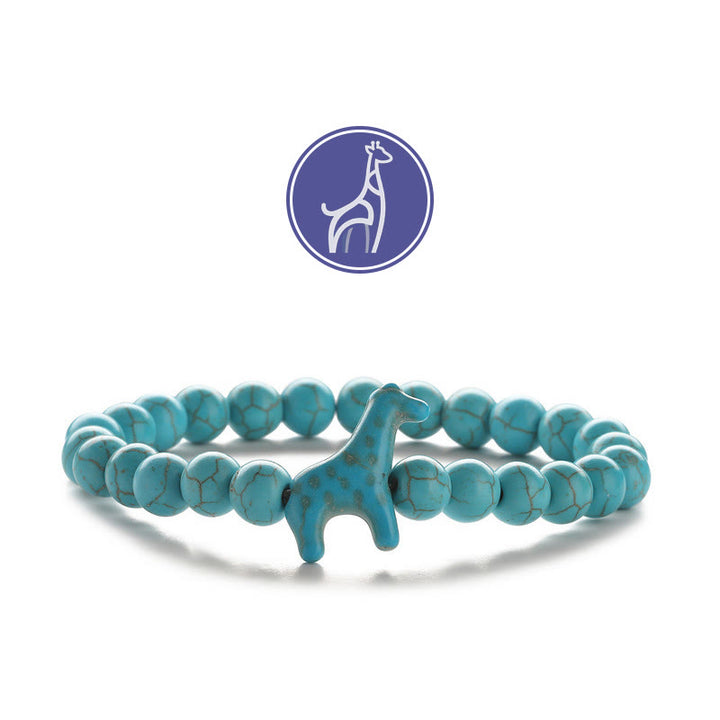 Bracelet de pierres précieuses de croissance de girafe Olivenorma - Girafe bleue - Turquoise - image 2