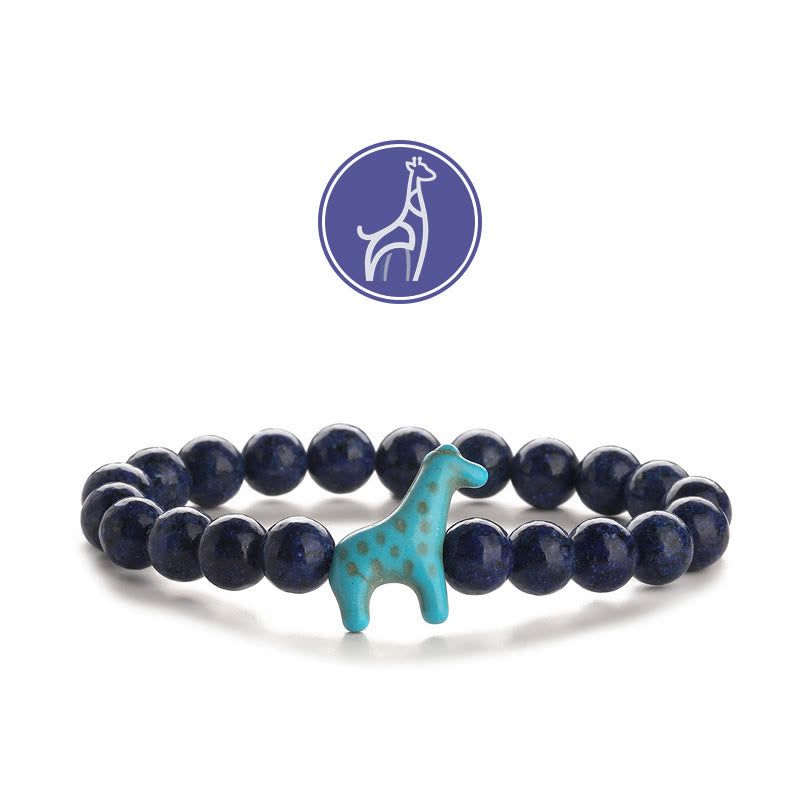 Bracelet de pierres précieuses de croissance de girafe Olivenorma - Girafe bleue - Lapis lazuli - image 8