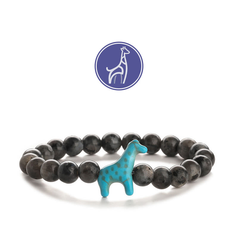 Bracelet de pierres précieuses de croissance de girafe Olivenorma - Girafe bleue - Labradorite - image 10