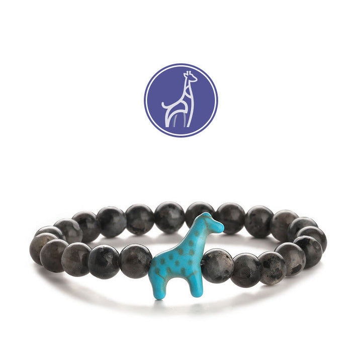 Bracelet de pierres précieuses de croissance de girafe Olivenorma - Girafe bleue - Labradorite - image 10