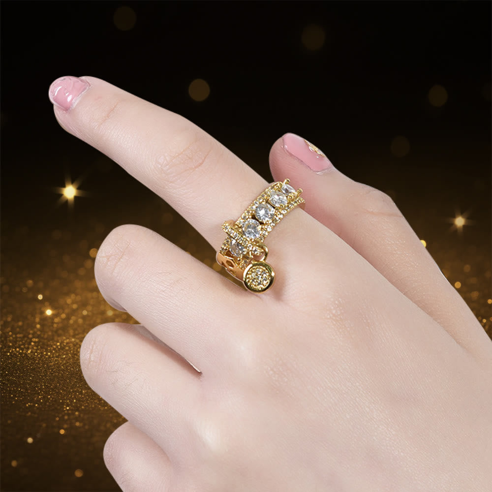 Bague en zircone scintillante avec le sceau d'Hécate d' Olivenorma - image 1