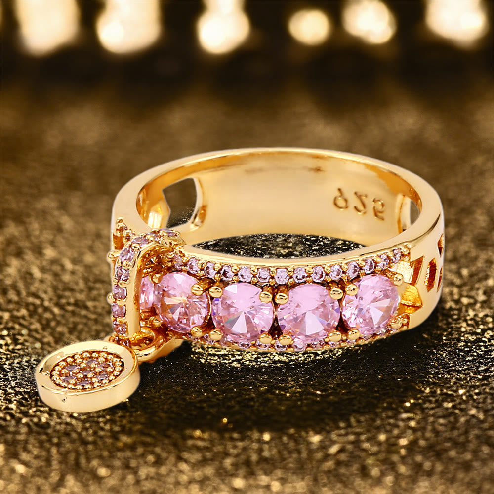 Bague en zircone scintillante avec le sceau d'Hécate d' Olivenorma - Rose - États-Unis 13 - image 5