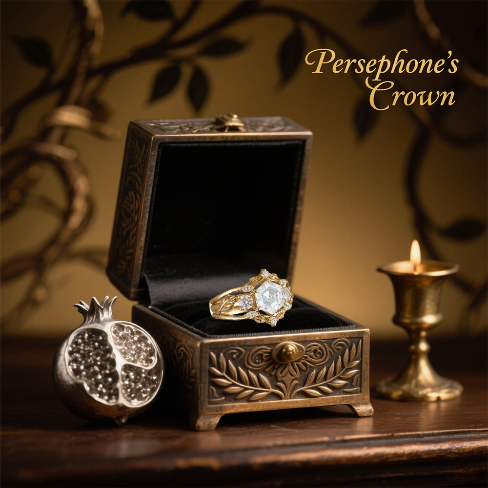 Bague en moissanite hexagonale Olivenorma Persephone's Crown - image 2